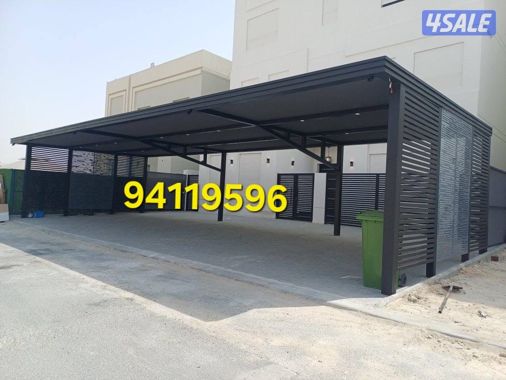 مظلات مواقف سيارات مع برجولات خشبية