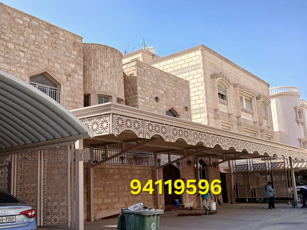 مظلات مواقف سيارات مع برجولات خشبية